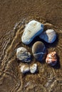 Pebble on the beach on the Greek island Royalty Free Stock Photo