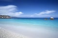 Pebble beach on a Greek island Royalty Free Stock Photo