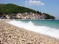 Pebble beach in Moscenicka Draga,Croatia