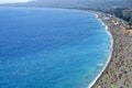 Pebble beach in Nice city, France