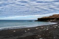 Pebble and black sand beach in Ajuy, Fuerteventura, Spain Royalty Free Stock Photo