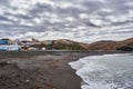 Pebble and black sand beach in Ajuy, Fuerteventura, Spain Royalty Free Stock Photo