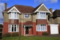 Pebble dashed detached house with garage Royalty Free Stock Photo