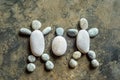 Pebble family Royalty Free Stock Photo