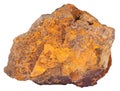 Pebble of limonite (iron ore) mineral stone Royalty Free Stock Photo