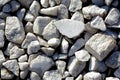 Pebble marble decorative white stone rounded shape and granular textures