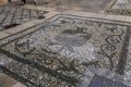 Pebble mosaic with a pomegarante design, the symbol of Granada in the old town of Granada, Spain