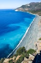 Pebble Nonza Beach on the west coast of Corsica, France Royalty Free Stock Photo