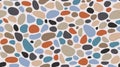 Pebble seamless pattern. Smooth stones background. Cobblestone paving texture. Sea or river pebbles repeating wallpaper Royalty Free Stock Photo