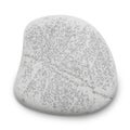 Pebble. Smooth gray sea stone isolated on white background with shadows, clipping path  for isolation without shadows on white. Royalty Free Stock Photo