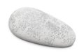 Pebble. Smooth gray sea stone isolated on white background with shadows, clipping path  for isolation without shadows on white. Royalty Free Stock Photo