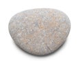 Pebble. Smooth gray sea stone isolated on white background with shadows, clipping path  for isolation without shadows on white Royalty Free Stock Photo