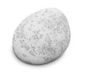 Pebble. Smooth gray sea stone isolated on white background with shadows, clipping path  for isolation without shadows on white. Royalty Free Stock Photo