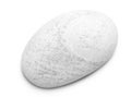 Pebble. Smooth gray sea stone isolated on white background with shadows, clipping path  for isolation without shadows on white. Royalty Free Stock Photo