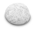 Pebble. Smooth gray sea stone isolated on white background with shadows, clipping path  for isolation without shadows on white. Royalty Free Stock Photo