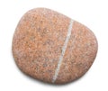 Pebble. Smooth red sea stone isolated on white background with shadows clipping path for isolation without shadows on white Royalty Free Stock Photo