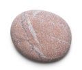 Pebble. Smooth red  sea stone isolated on white background with shadows, clipping path  for isolation without shadows on white Royalty Free Stock Photo