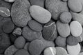 Pebble stone background. Flat lay. Royalty Free Stock Photo