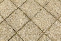 Pebble stone floor tile seamless background. Cement mixed gravel pebble stone floor texture. Wet round pebble stone rock floor in Royalty Free Stock Photo