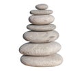 Pebble stone set balance arrangement beach round like zen symbol Royalty Free Stock Photo