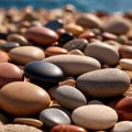 Pebble stones pattern background abstract wallpaper Royalty Free Stock Photo