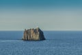 Pebble strombolicchio in front of stromboli island