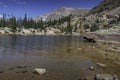 Pebbled shore of Castle Lake