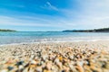 Pebbles in Andreani cove in Caprera Royalty Free Stock Photo