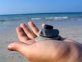 Pebbles on beach