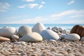 pebbles on the beach - Ai generated