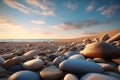 pebbles on the beach - Ai generated