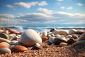 pebbles on the beach - Ai generated