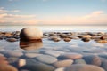 pebbles on the beach - Ai generated