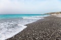 Pebbles Beach and Blue Sea Royalty Free Stock Photo