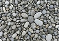 Pebbles in Flowing Pattern - Natural Expression of Teamwork in Motion Royalty Free Stock Photo