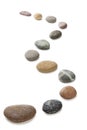 Pebbles in a Line Royalty Free Stock Photo