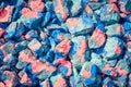 Pebbles painted bright colored paint Royalty Free Stock Photo