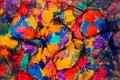 Pebbles painted bright colored paint Royalty Free Stock Photo