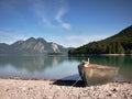 Pebbles shore of beautiful German Lake