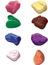 Pebbles. Vector Pebbles, semiprecious stones