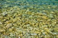 Pebbles under water