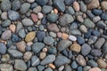 Pebbles of various sizes on the beach lytham st annes june 2019 Royalty Free Stock Photo