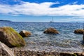 Pebbles on water - Sechelt Beach, Sunshine Coast, BC, Canada