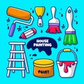 House painting equipment element collections