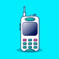Colored Simple old cellphone clipart Royalty Free Stock Photo