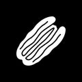 Pecan nut dark mode glyph icon