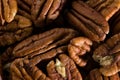 Pecan nuts background.