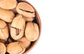 Pecans nuts in a bowl Royalty Free Stock Photo