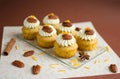 Pecan nuts cupcake set