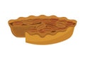 Delicious pecan pie icon vector Royalty Free Stock Photo